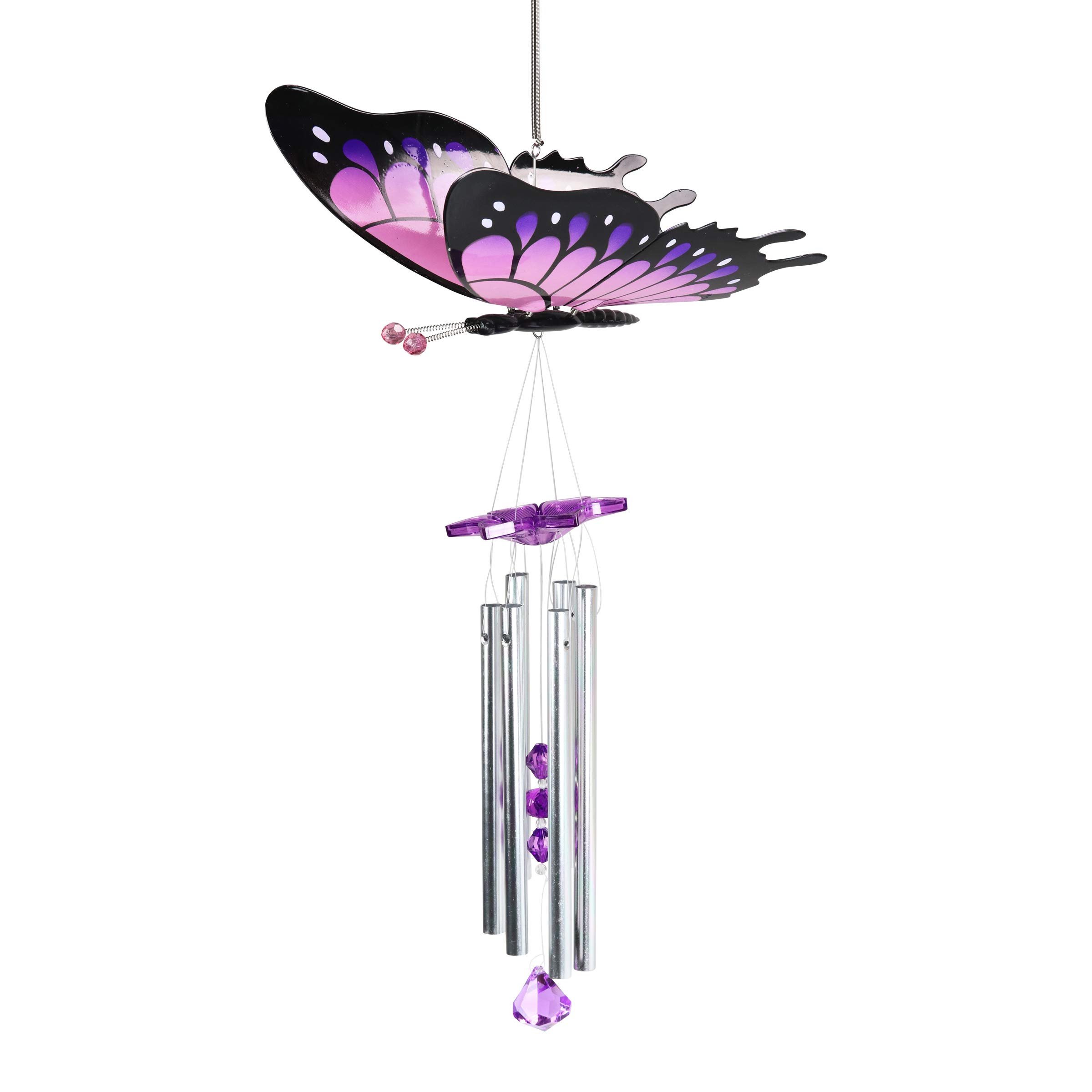 Amazon.co.jp: Exhart 屋外用ウィンドチャイム WindyWings 12インチ